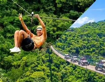 Experiencia extrema en RZR cruzando el famoso Puente Jorullo y descubriendo los increíbles paisajes de Puerto Vallarta. 🚙🌉🌿